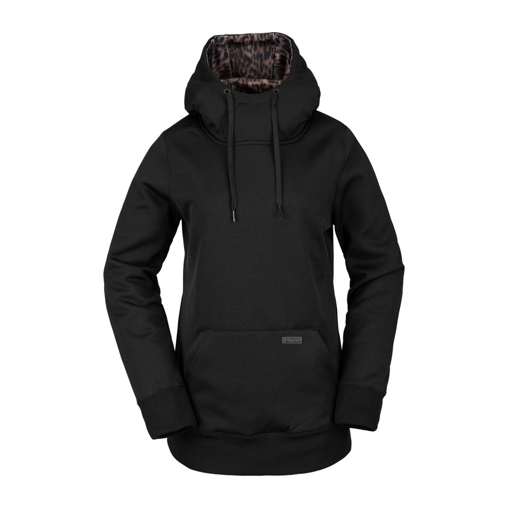 Volcom Women’s Yerba Pullover Fleece with Leopard Accent